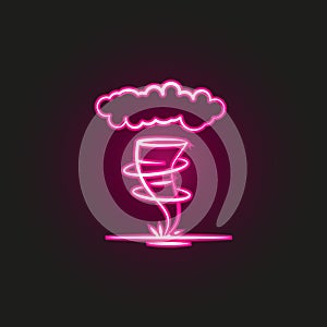 sandstorm, desert neon style icon. Simple thin line, outline vector of desert icons for ui and ux, website or mobile application