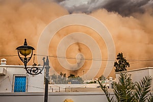 Sandstorm in Gafsa,Tunisia