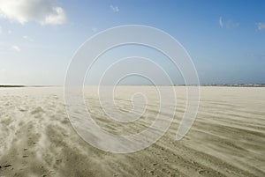 Sandstorm on Schiermonnikoog beach