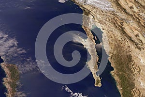 Sandstorm, view from space. Elements of this image furnished by NASA
