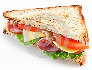 Sandwich with bacon photo