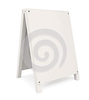 Sandwich board isolated on white