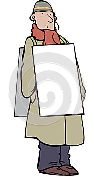 Sandwich board man