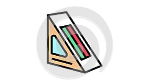 sandwich box color icon animation