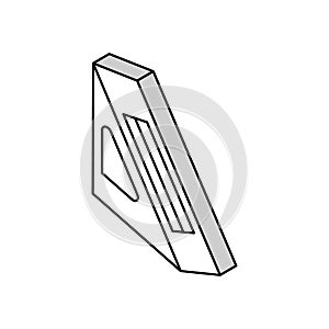 sandwich box isometric icon vector illustration