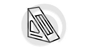 sandwich box line icon animation