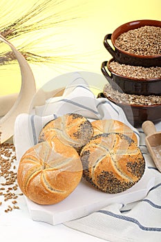 Sandwich Bread yellow background