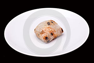 Sandwich bun with raisons