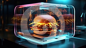 Sandwich with different ingredients. Digital Food printer concept