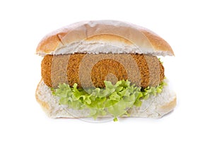 Sandwich with Dutch meat croquette ('kroket') photo