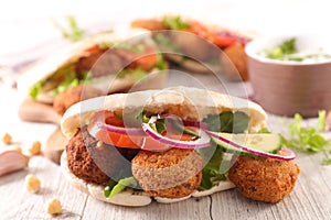 Sandwich with falafel photo