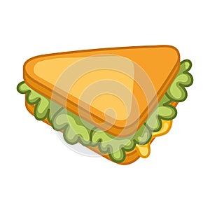 Sandwich Fast food icon sketch Vector