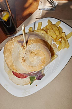 Sandwich with french fries