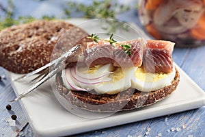 Sandwich with herring