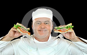 Sandwich Holding Chef