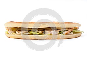 Sandwich, isolated on white background.