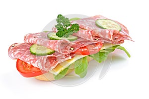 Sandwich with italian salami