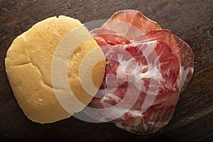 Sandwich with italian salami named coppa