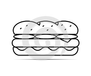 Sandwich Line Icon