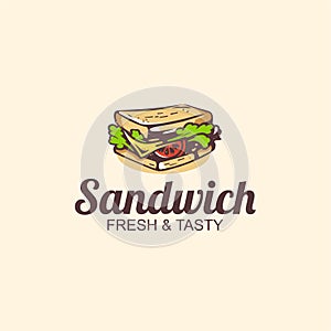 Sandwich logo design concept. Suitable sandwich logo.
