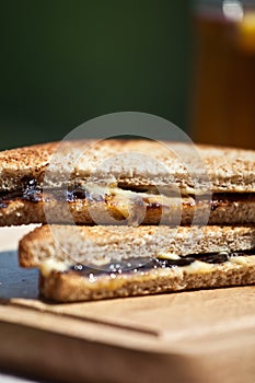 Sandwich with marmite