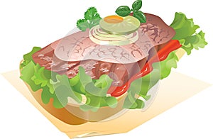 Sandwich with meat