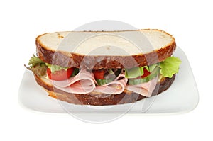 Sandwich on plate