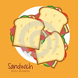 Sendvič deska chléb oběd ikona 