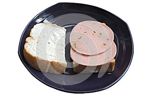 Sandwich with pork ham