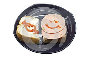 Sandwich with pork ham