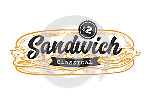 Sandwich Retro Emblem