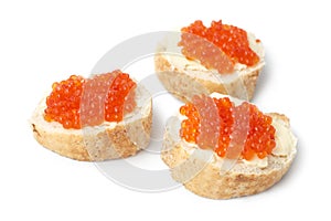 Sandwich with Salmon Caviar