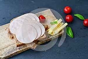 Sandwich with Slices of chicken fillet