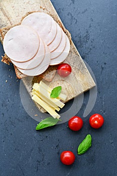 Sandwich with Slices of chicken fillet