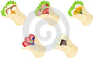 The various icons of sandwich