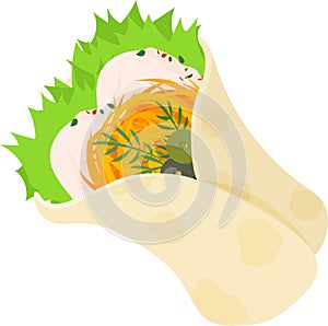 The cute icon of sandwich