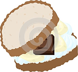 The cute icon of sandwich