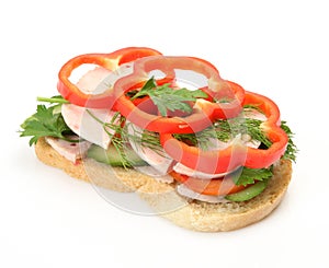 Sandwich with vegetables