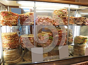 sandwiches called Spianata or Piadina in Italian language with r