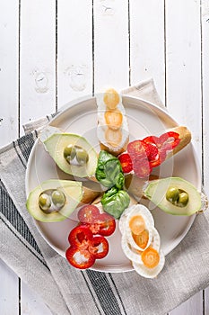 Sandwiches prepared with bread and tasty ingredients