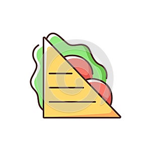Sandwiches RGB color icon