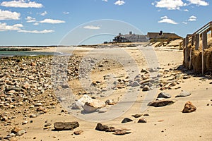 Sandwitch boardwalk beach at Cape Cod Massachusetts