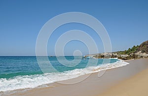 Sandy Bacocho Beach in Oaxaca Mexico photo