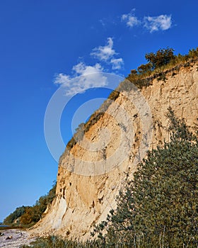 Sandy Baltic Sea cliff in Hohenkirchen