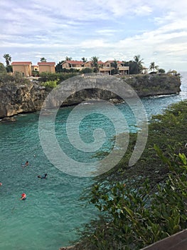 Sandy bay in Curacao, Dutch Caribbean