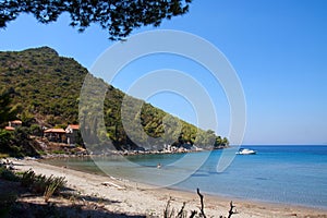 Sandy beach on adriatic coast