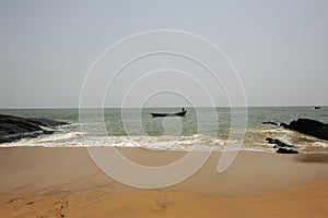 Sandy beach along the coast