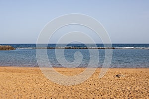 Sandy beach and Atlantic ocean, Fuerteventura