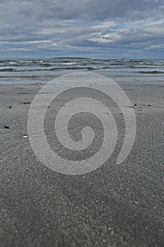 Sandy beach of the Barents Sea