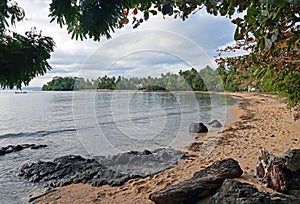 Sandy beach at Beqa Island, Fiji